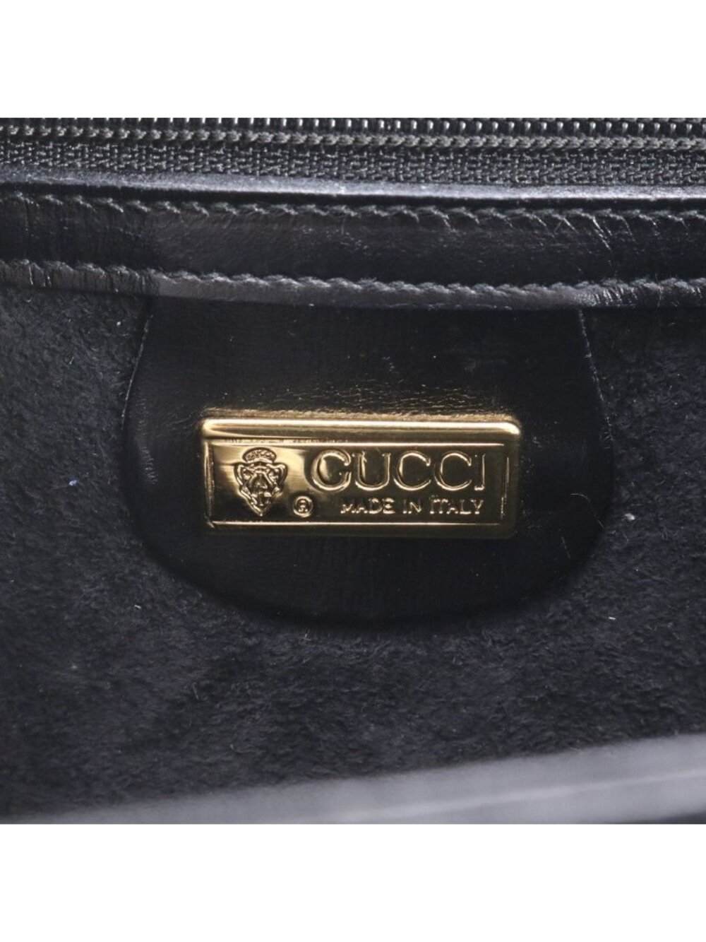 Gucci Vintage Leather Shoulder Bag Crossbody Black - Picture 9 of 10